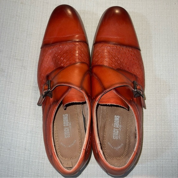 Stacy Adams Fenwick Cap Toe Monk Strap Oxford, 13W, Burnt Orange - Picture 10 of 12